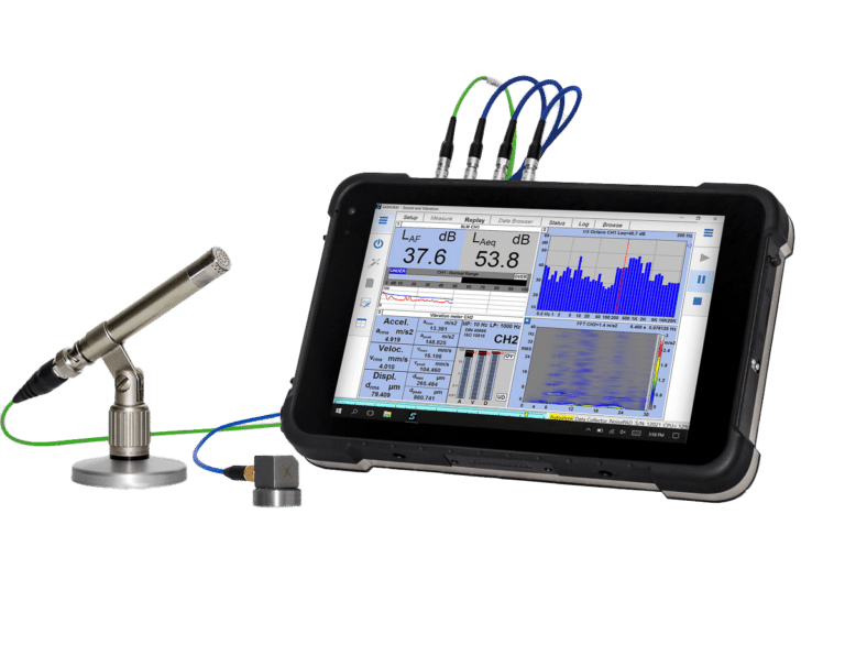 NoisePAD 4-channel real-time analyser for noise and vibration