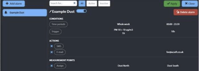dust settings in svannet